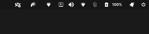 Barra superior do ElementaryOS